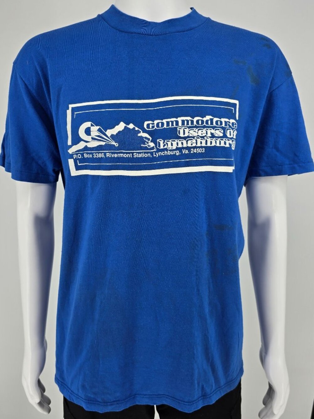 Vintage 1980s Velva Sheen Commodore Users of Lynchburg Virginia T-Shirt (L/XL)
